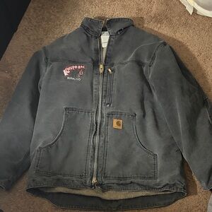 Carhartt Charcoal Jacket with Embroidered Company Patch